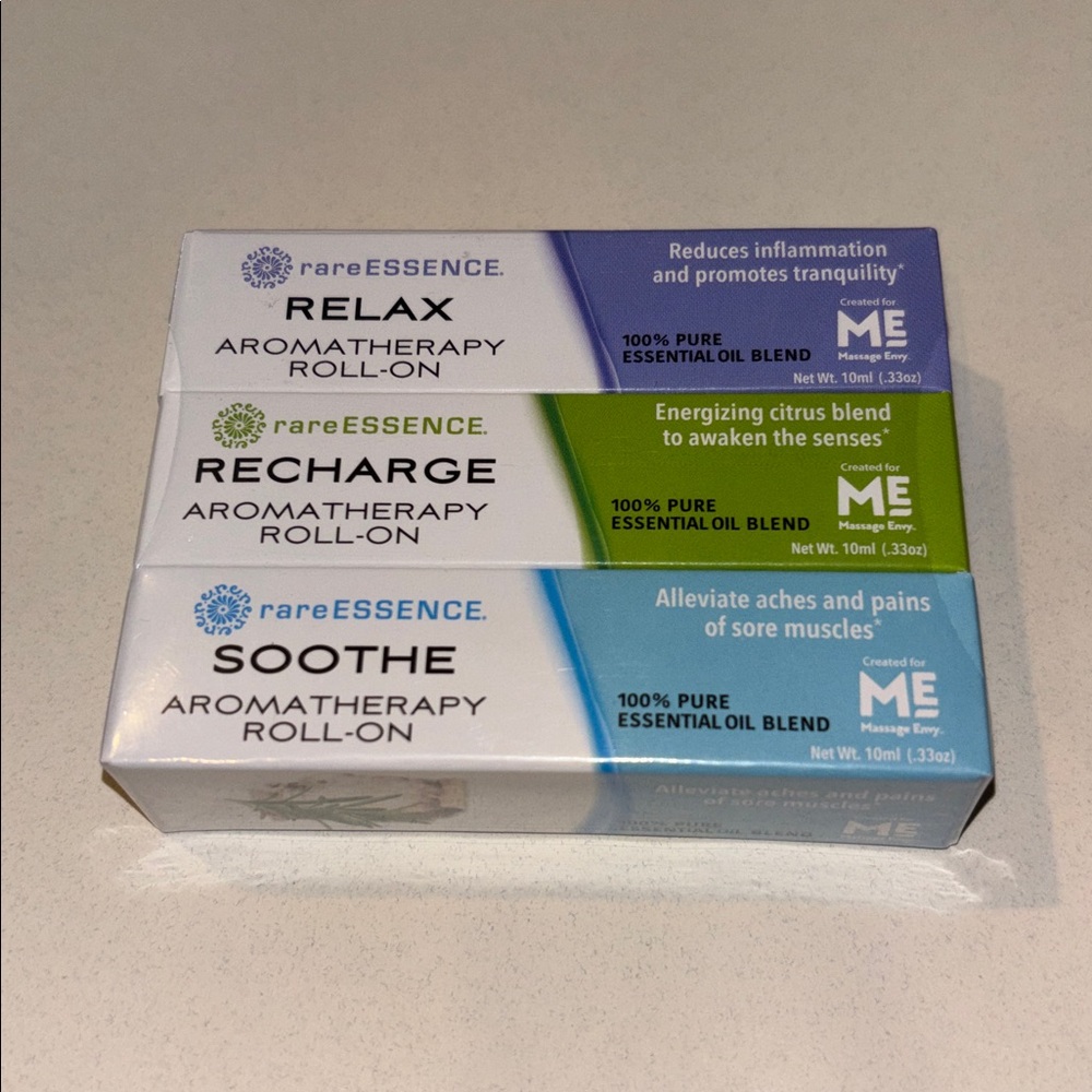 RAREESSENCE aromatherapy roll on essential oil set 3pk NWT